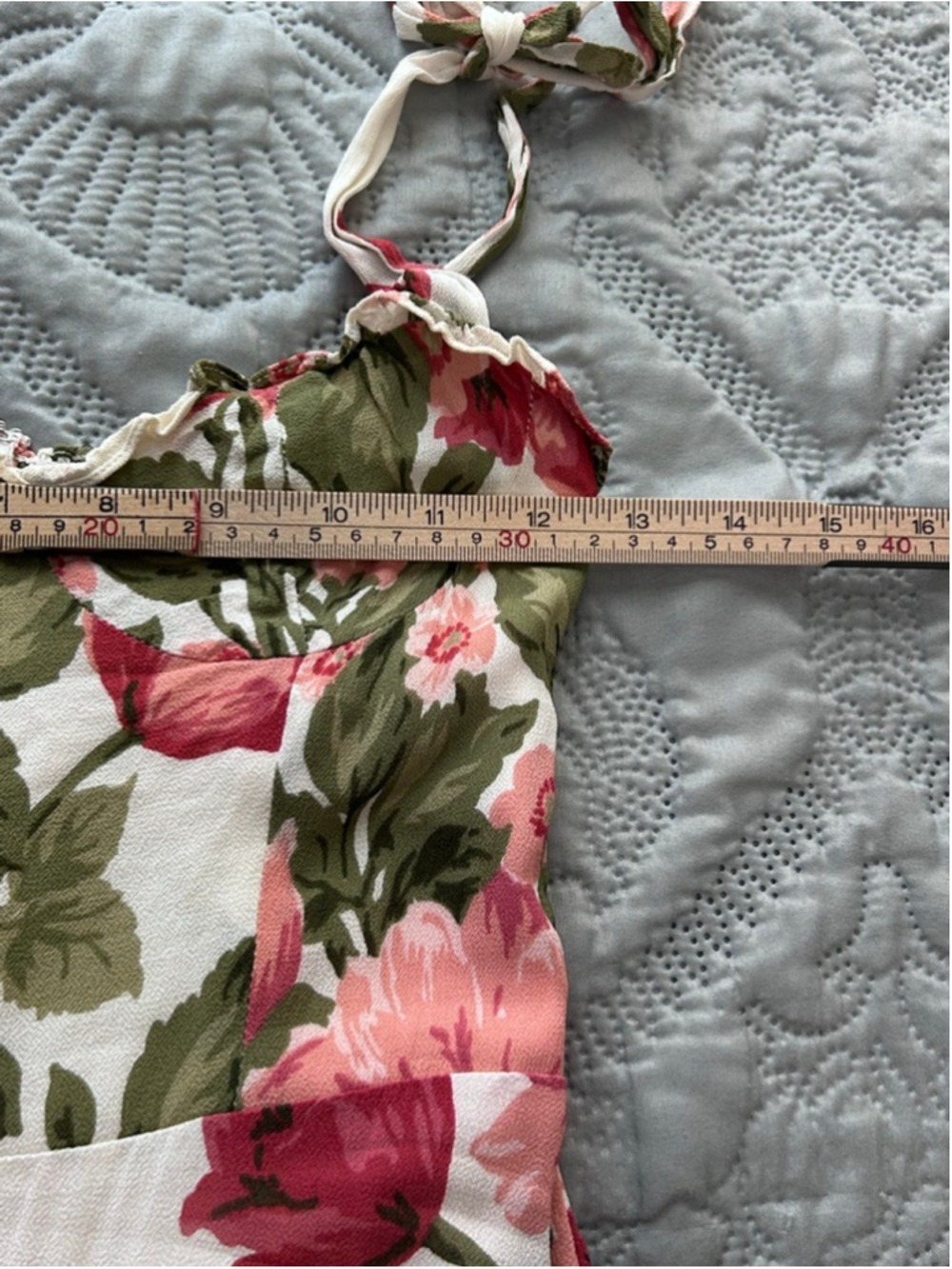 Reformation Nikita Etienne Floral Midi Dress Size 2 Tie Strap Cottagecore - Picture 11 of 13